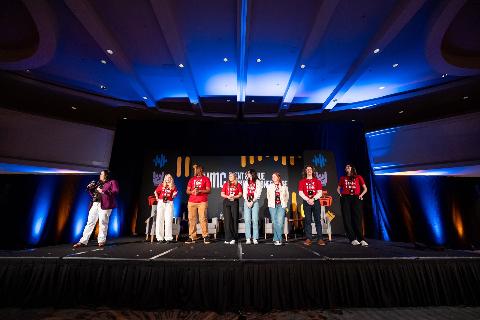 EVMC 2025 student team on the main stage
