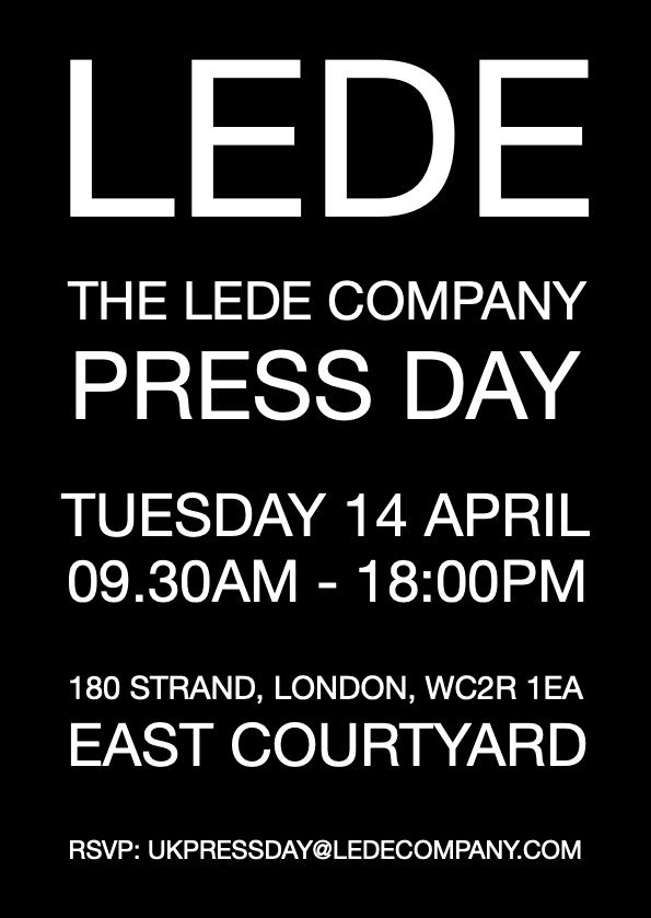 The Lede Company UK Press Day invitation